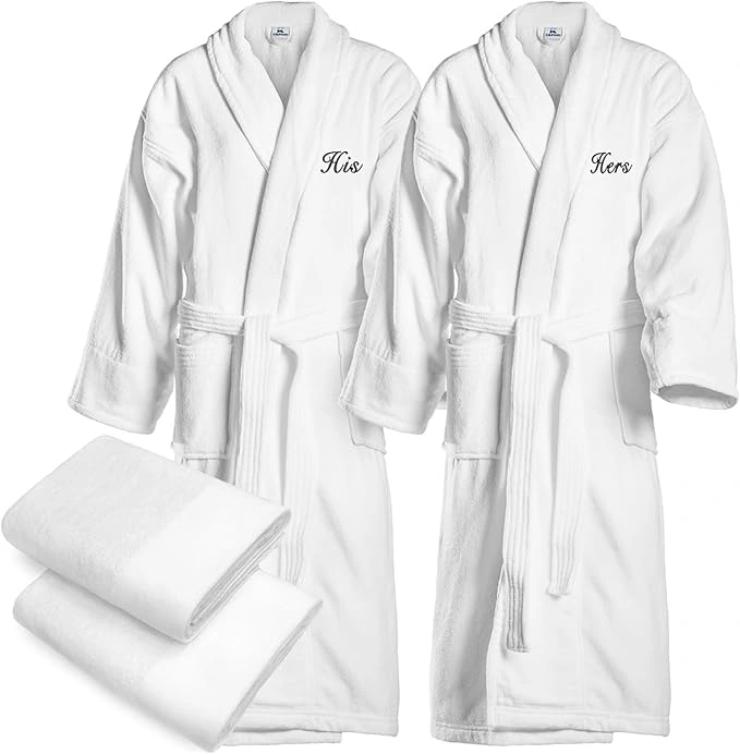 His and Hers Bathrobe Set anniversary gift for couple