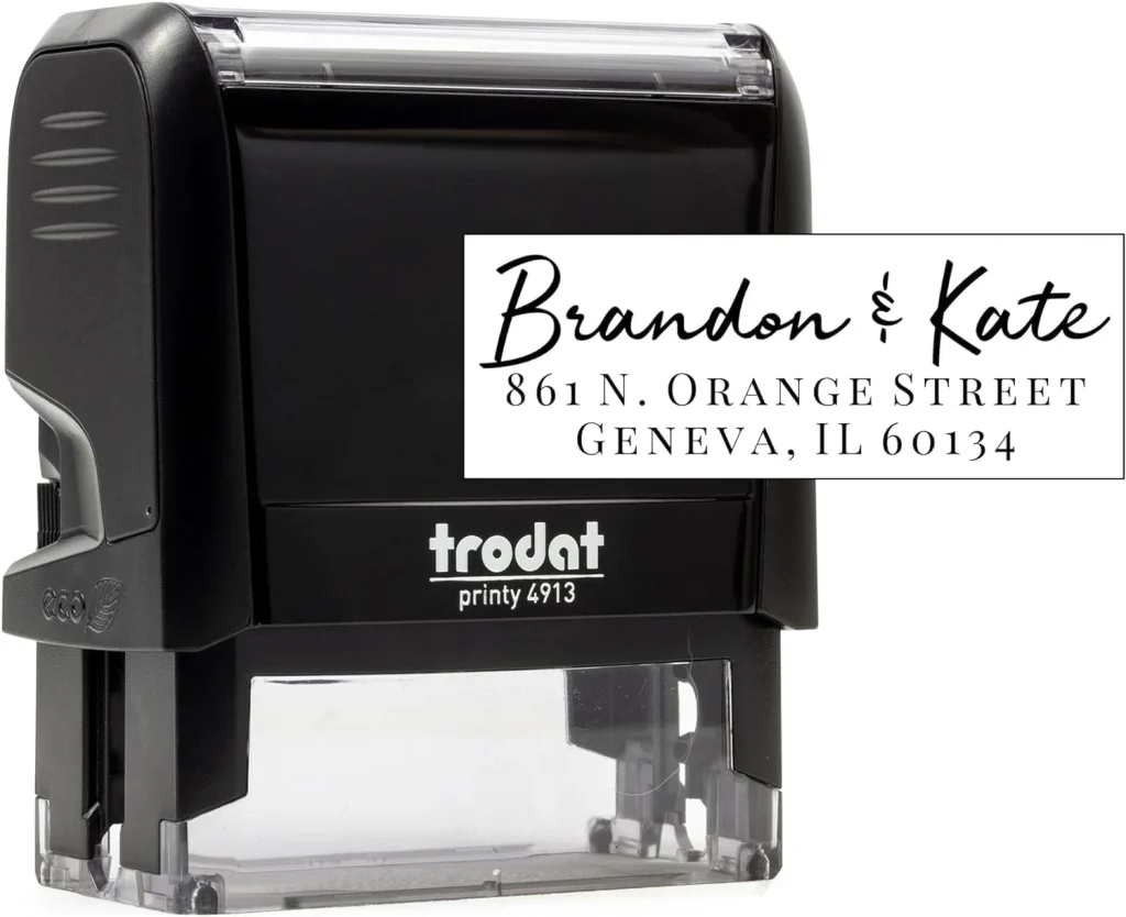 Personalized Return Address Stamp wedding gift for couple