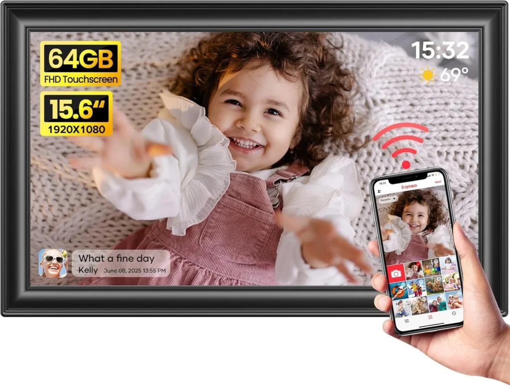 Digital Photo Frame Preloaded With Family Photos Mother's Day gift for grandma