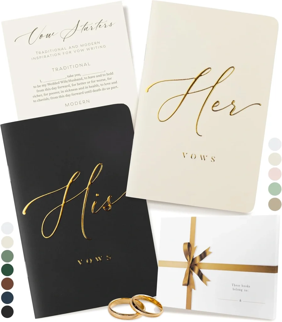Custom Wedding Vow Book Set wedding gift for bride