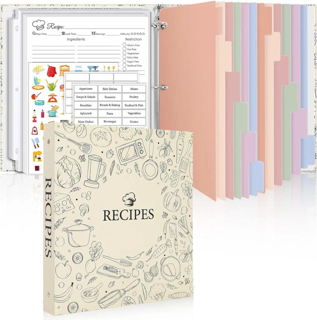 Personalized Family Recipe Binder Thanksgiving gift for mom