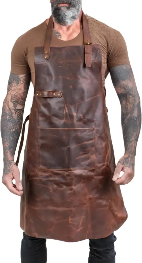 Leather Grill Apron Father's Day gift for dad