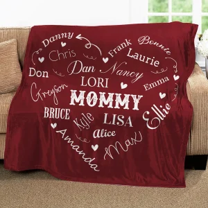 Custom Family Name Throw Blanket