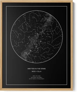 Custom Star Map of First Date Night