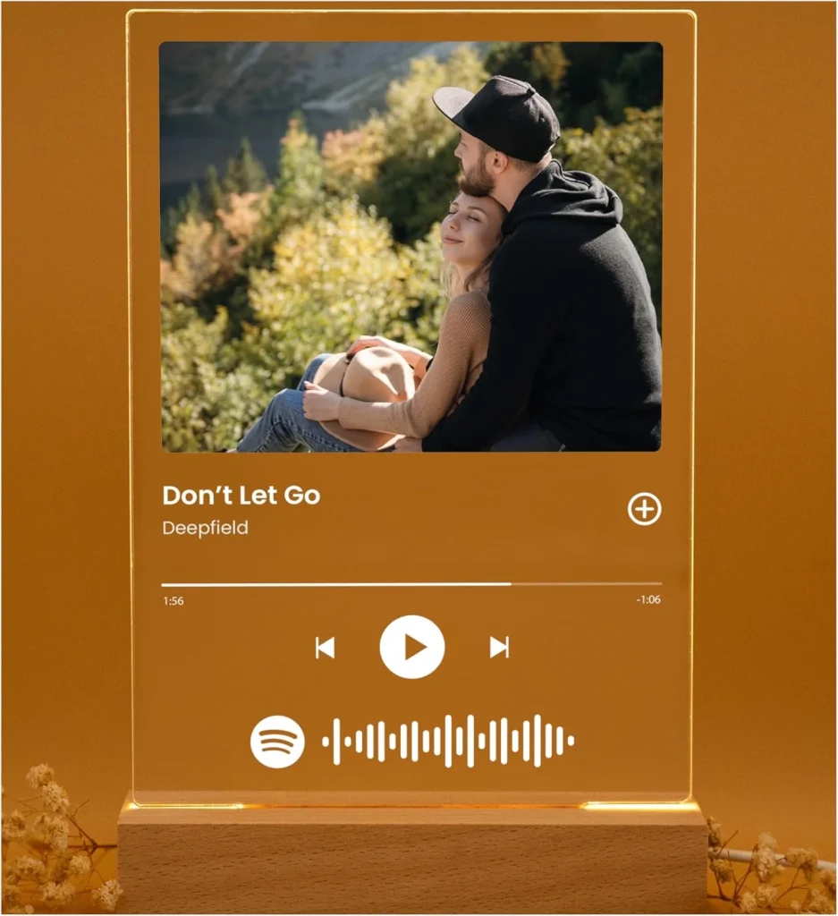 Personalized Spotify Code Acrylic Plaque Valentine's Day gift for girlfriend
