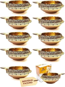 Decorative Brass Diya Set